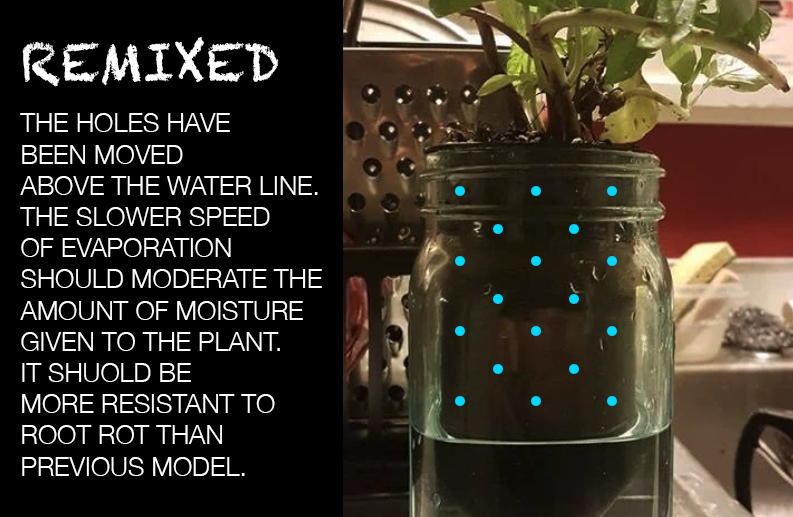 Mason Jar Self Watering Evaporation Plant Potter