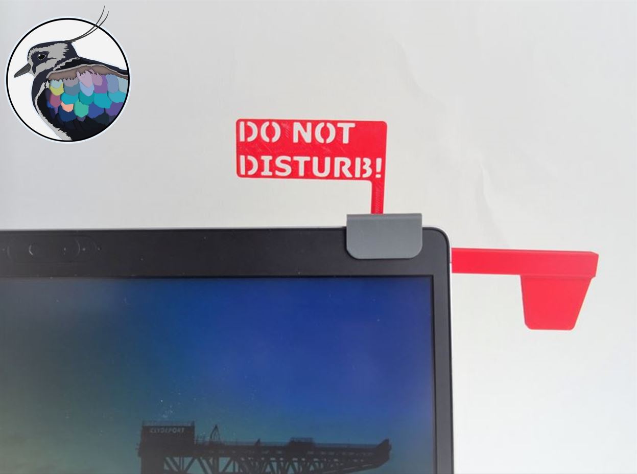 Do Not Disturb - Laptop Video Call Flip Sign