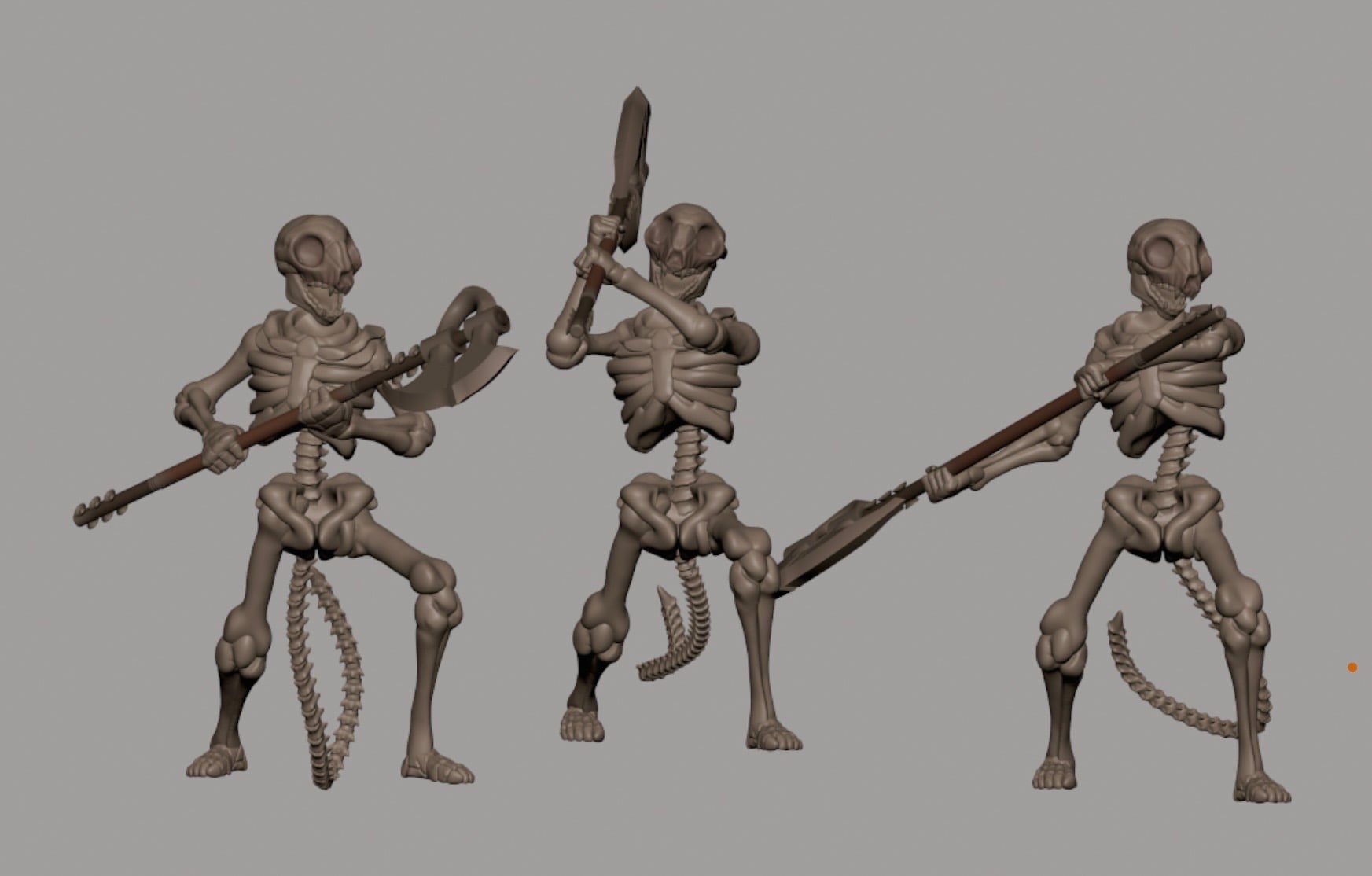 Cat Folk Skeleton Warrior