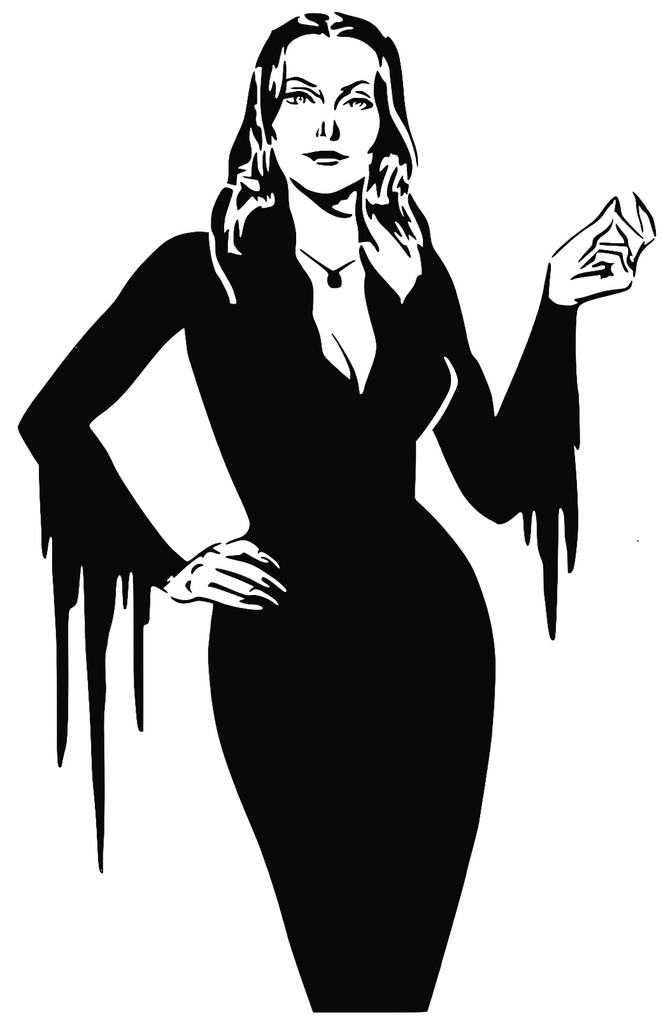 Morticia Addams stencil 2