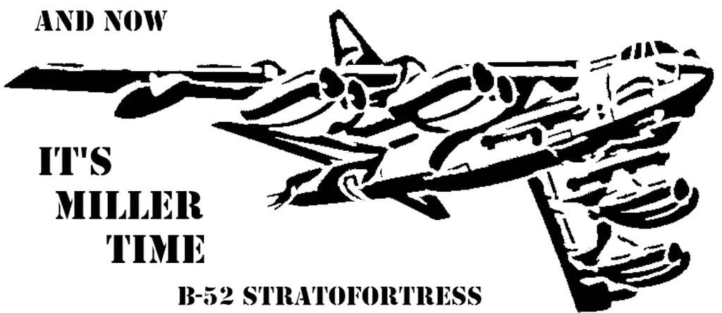 B52 Stratofortress plane stencil