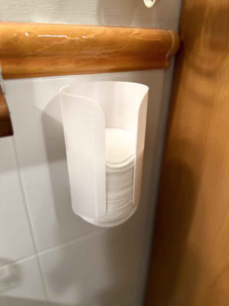 Cotton pads wall holder