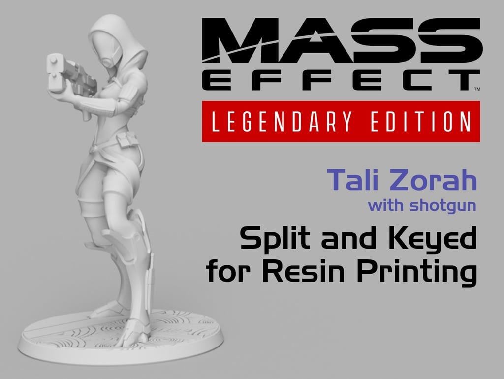 Mass Effect Tali'Zorah Figurine - Split & Keyed