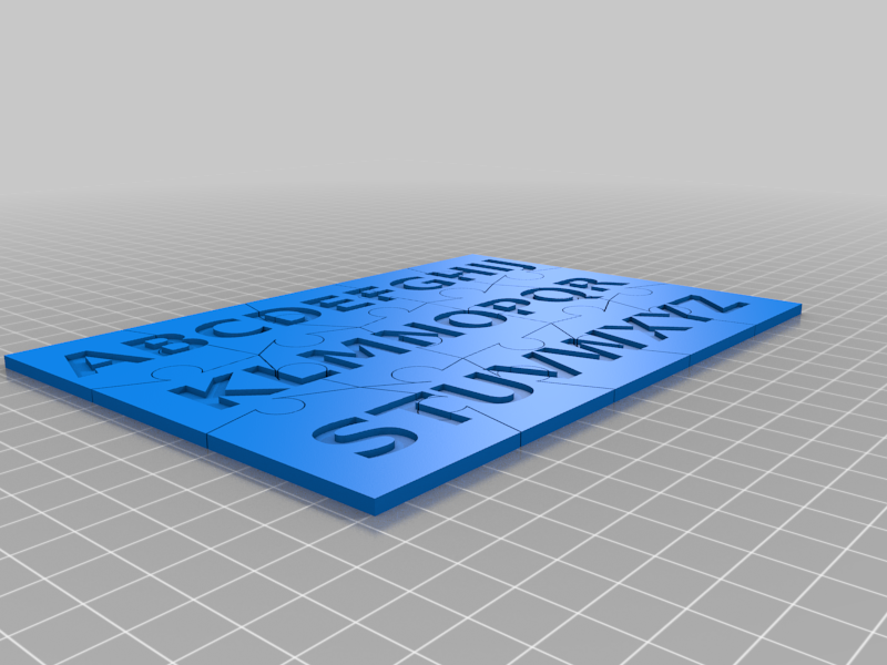 My Customized Parametric -Text Print-In-Place Jigsaw Puzzle