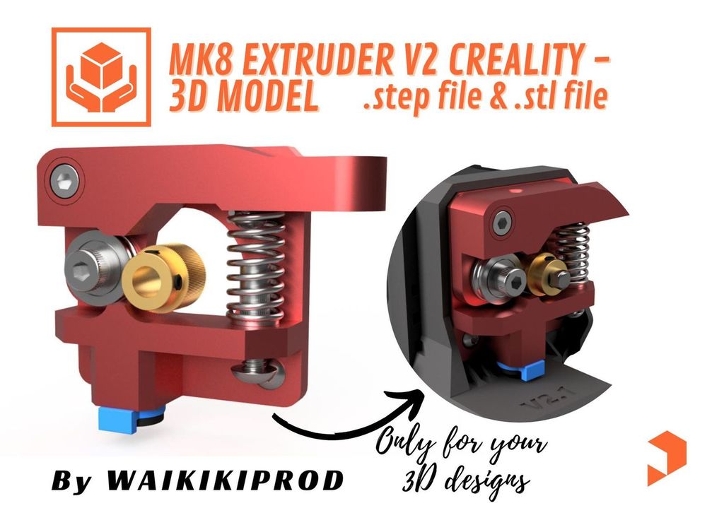 MK8 Extrudeur V2 Creality - 3D model