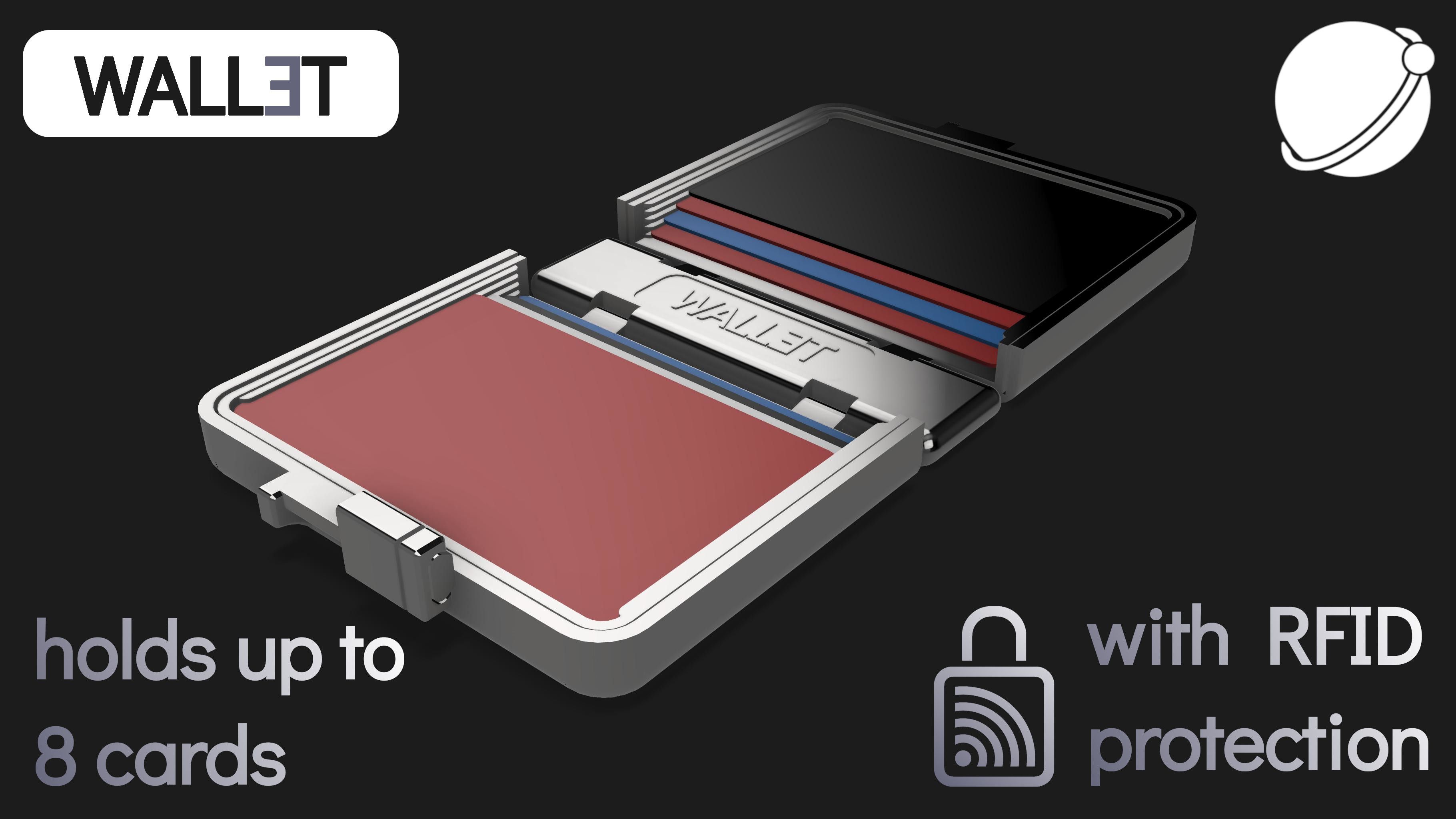 WALL3T - Fully 3D printable wallet (New & improved with 8 card capacity)