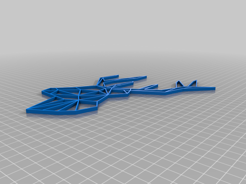 Low-poly stag head