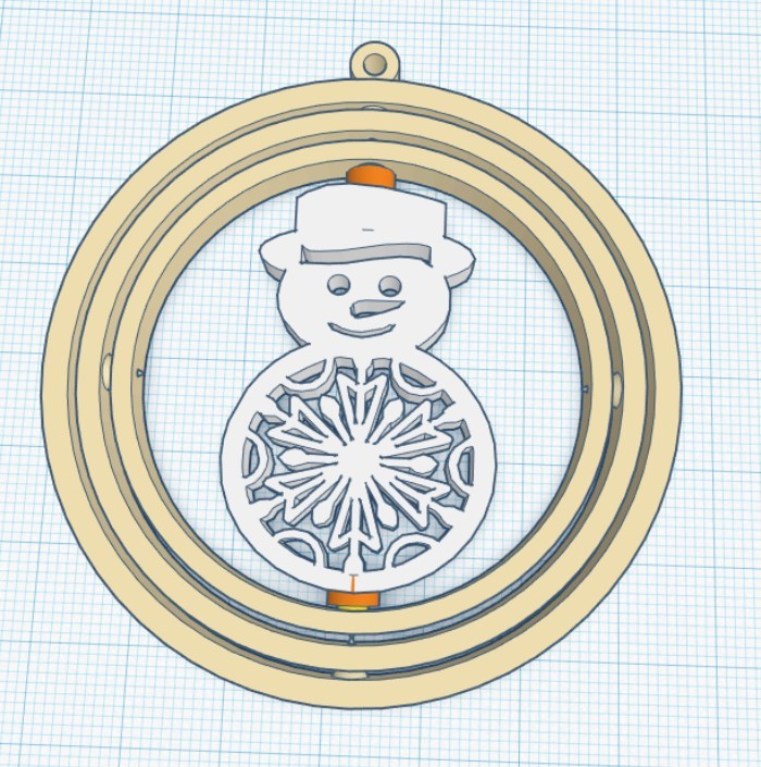 Snowman snowflake ornament Gyro