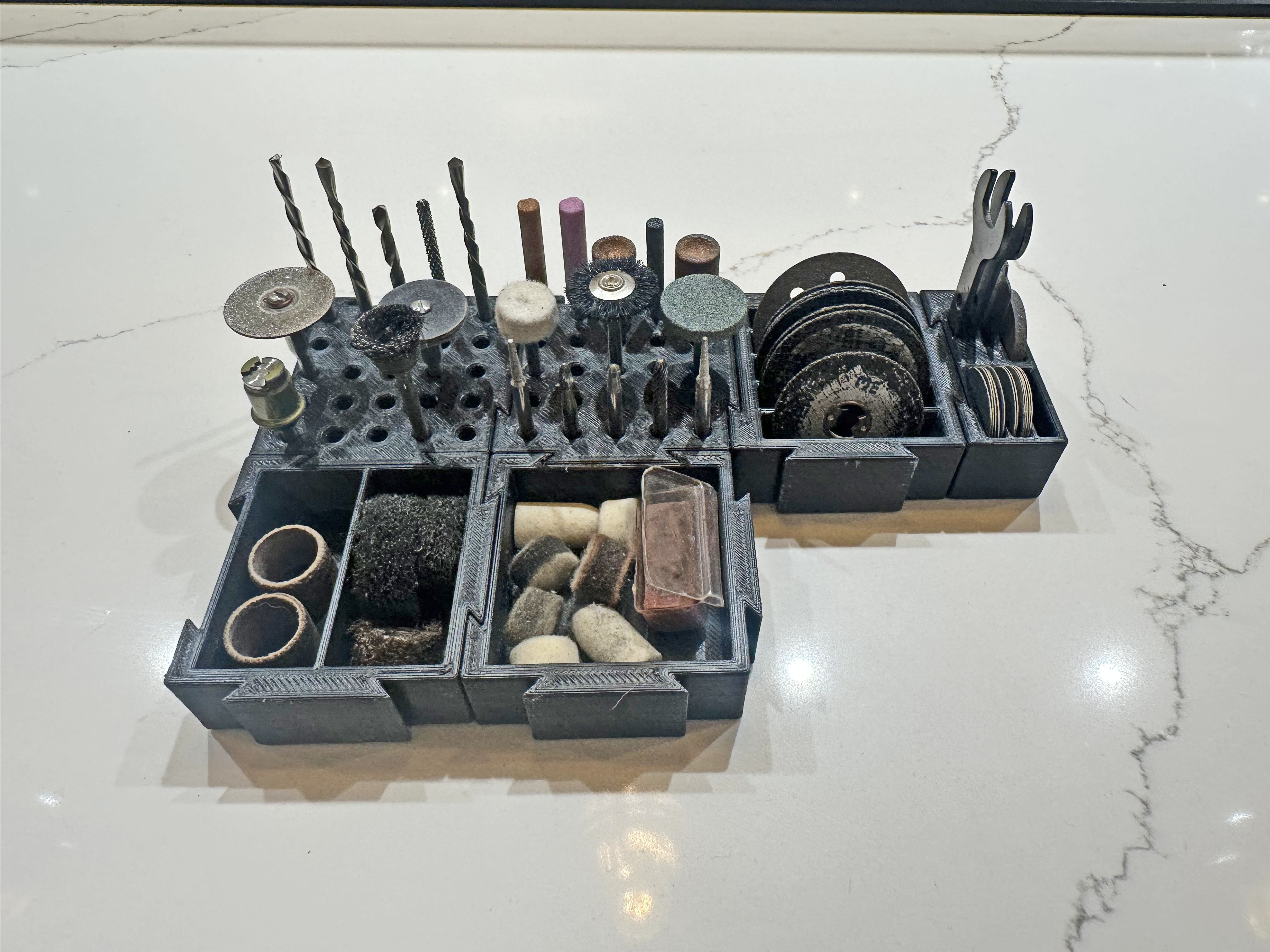 Modular storage for Dremel accessories