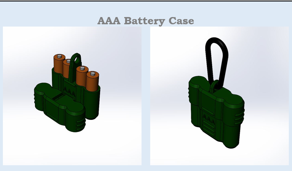Carabiner AAA Battery Case