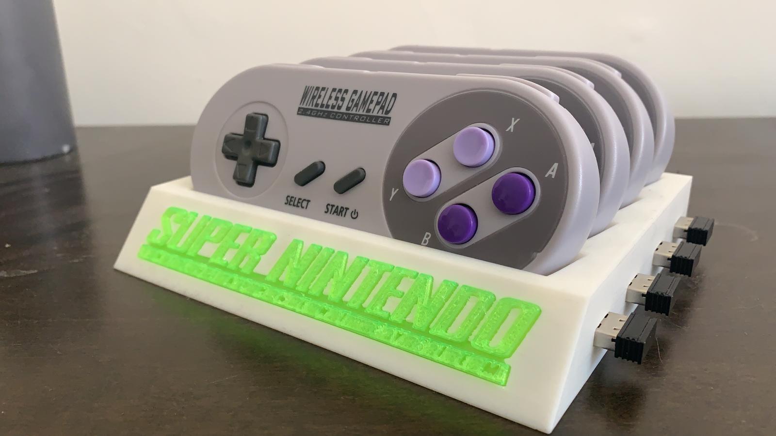 8Bitdo SNES30 Controller and dongle holder