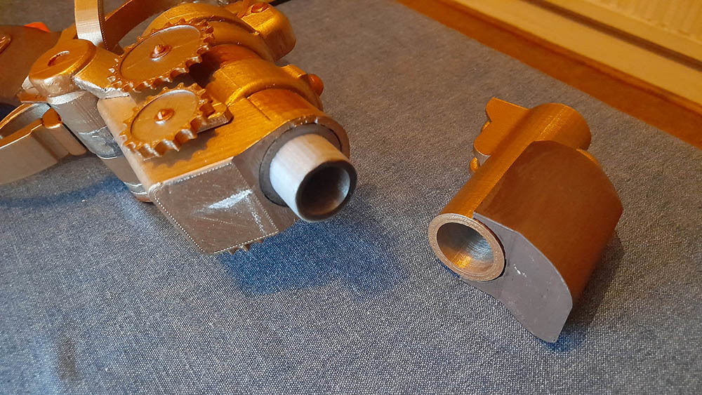 Flasklock Pistol additional couplings for barrel