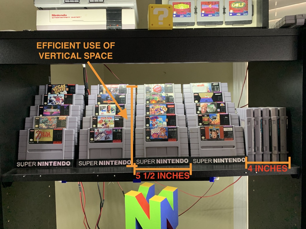 Super Nintendo Cartridge Display Stand