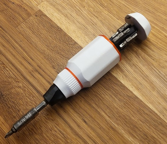 Screwdriver Tool, With Built In Storage 
