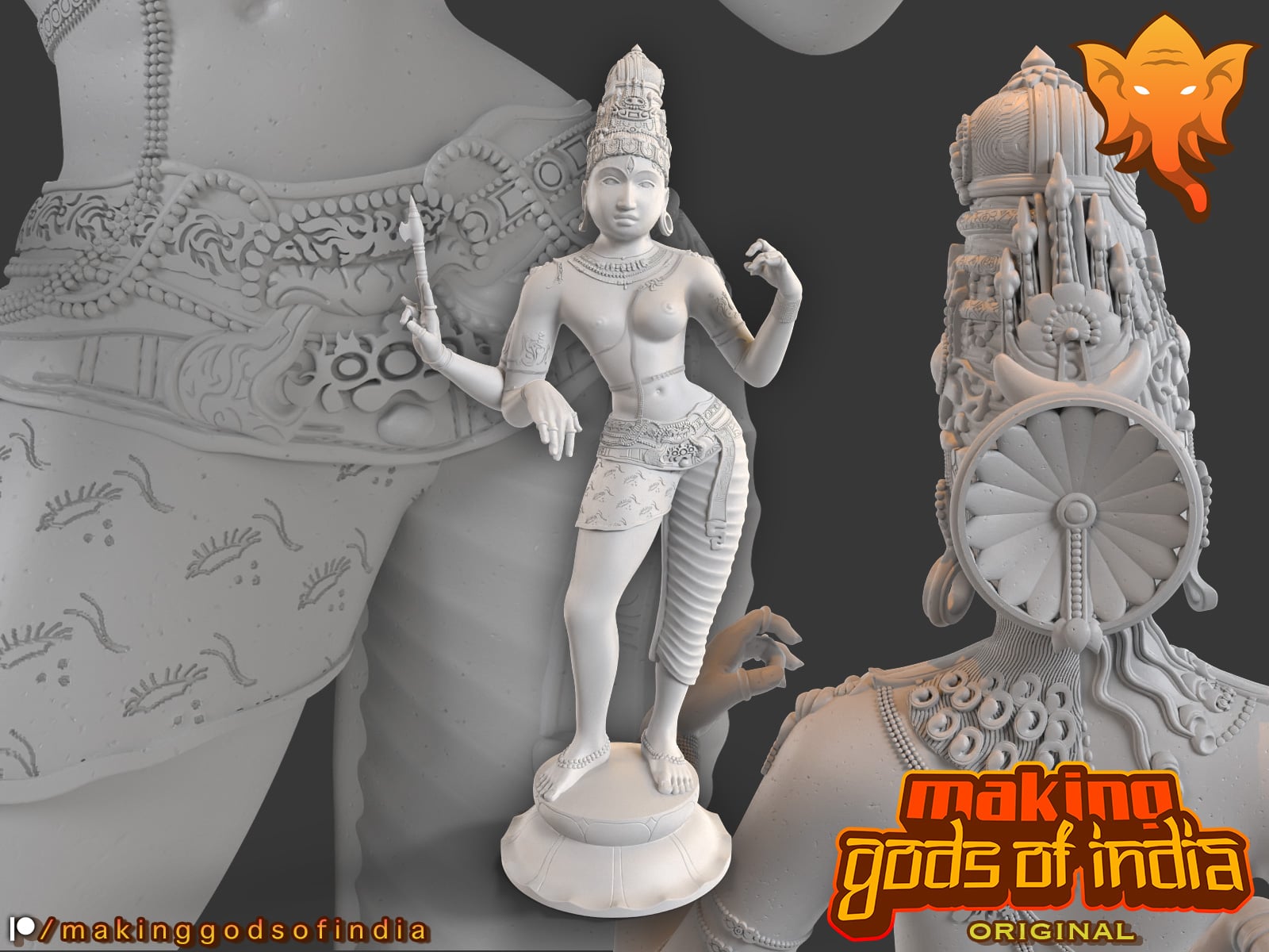 Ardhanarishvara - "the Lord Who is half woman."