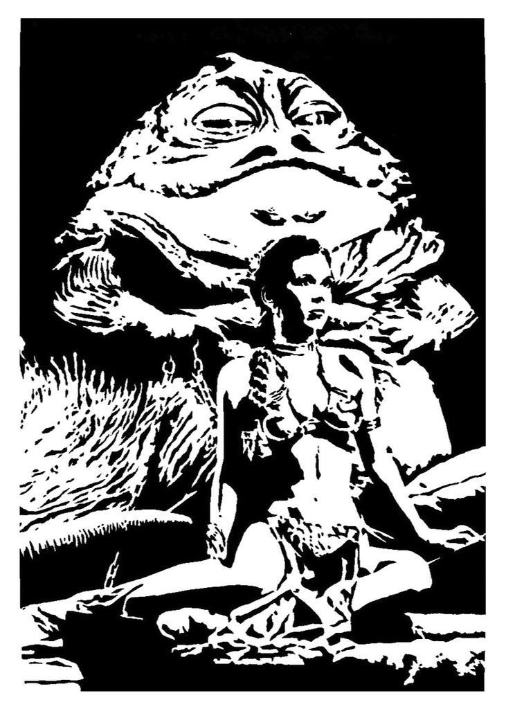 Jabba the Hutt stencil