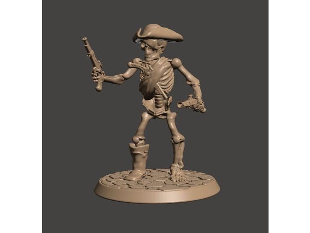Image of 28mm Undead Skeleton Pirate Miniature