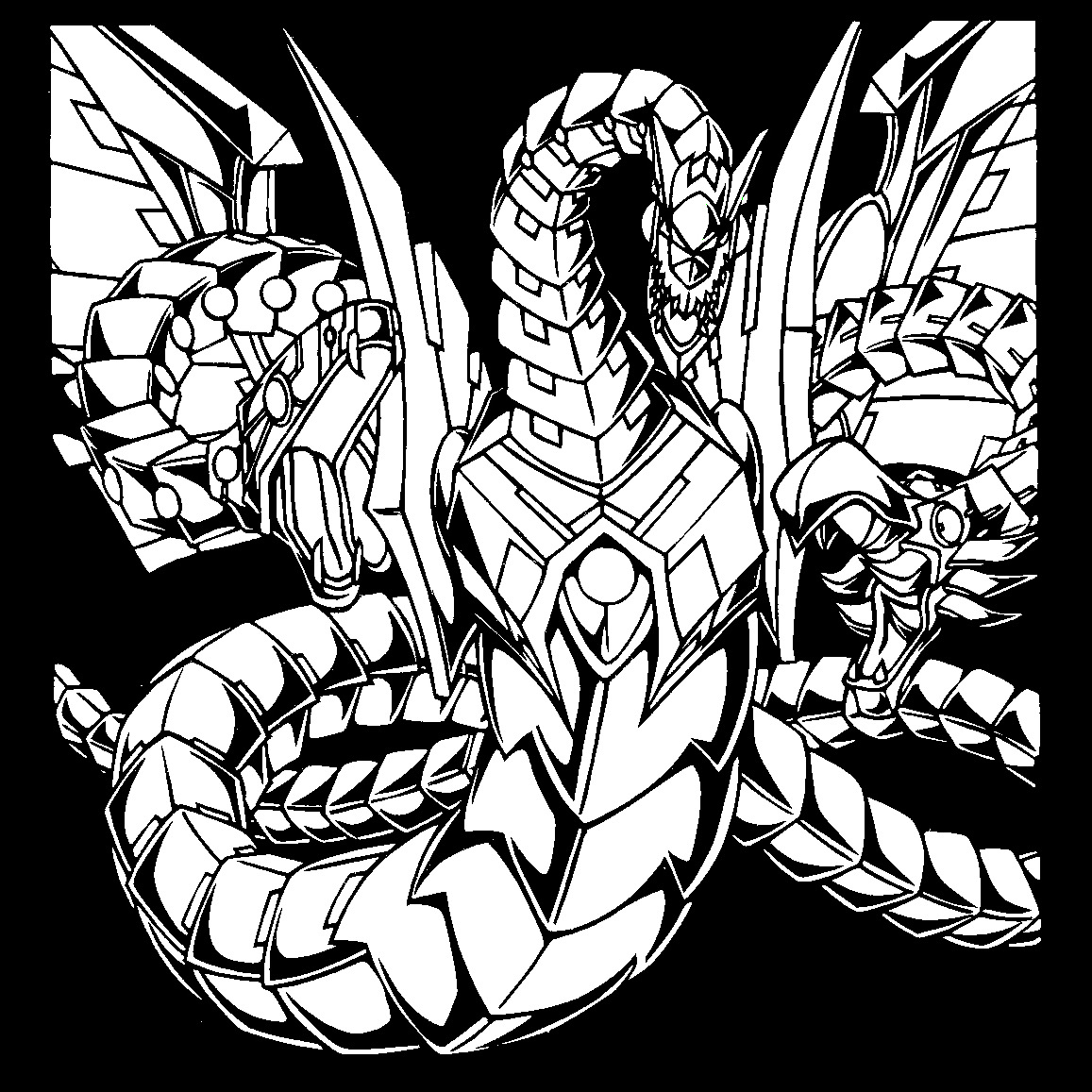 Cyber End Dragon stencil