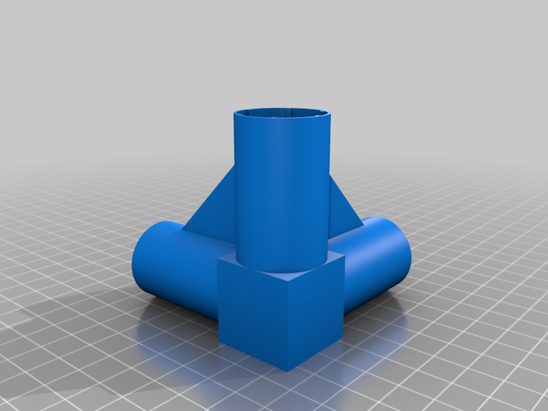 My Custtestomized Customisable 3 way elbow joint for rods / tubes