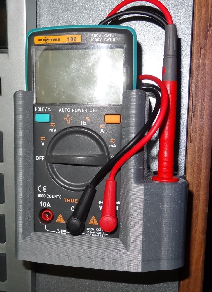Multimeter Gehäuse / Case mit Kabelfach, Kleben oder Schrauben