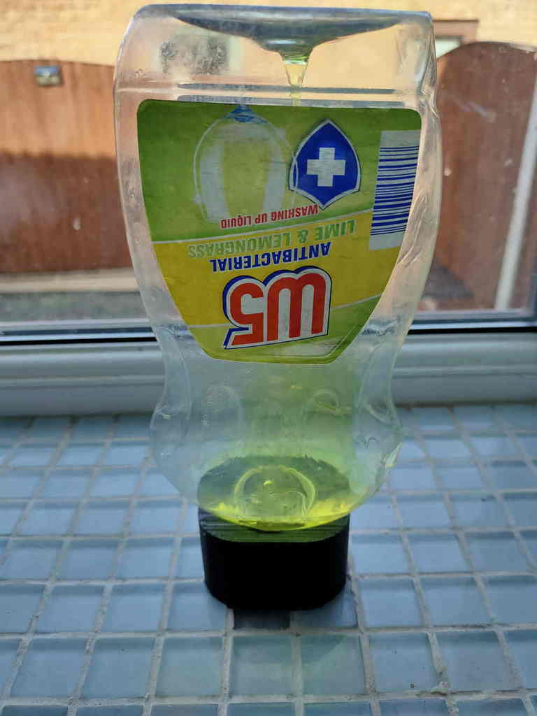 Dish soap/washing up liquid upside down bottle holder