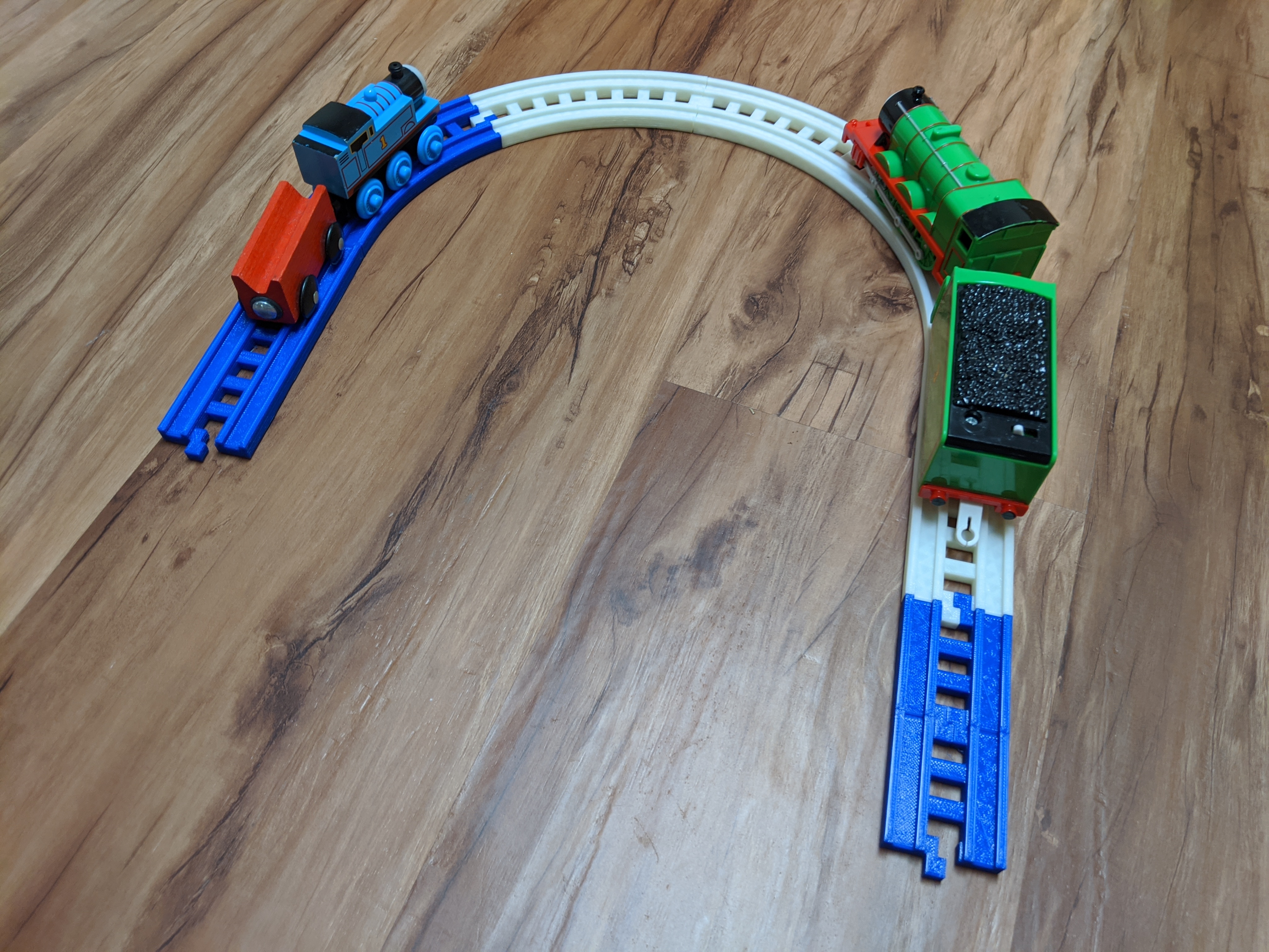 Modular Train Track Set, Standard Compatible, and Customizable