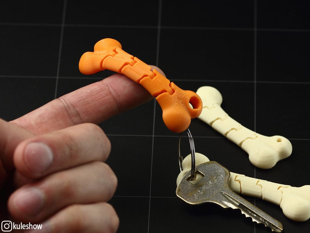 Flexible Bone keychain