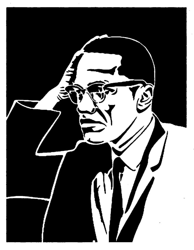 Malcolm X stencil