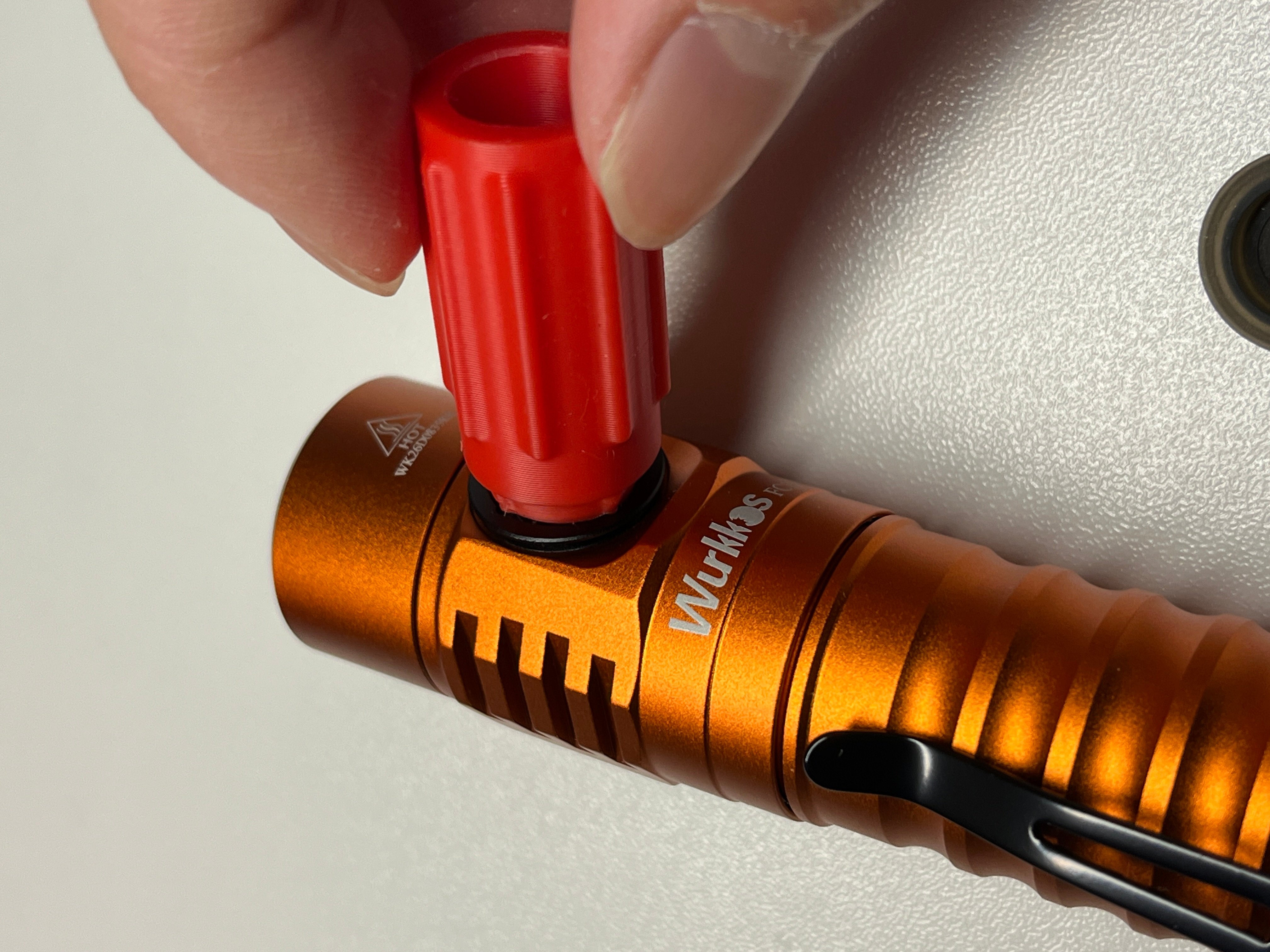 Button bezel tool for Wurkkos/Sofirn flashlights (15mm bezels with 4 indents)