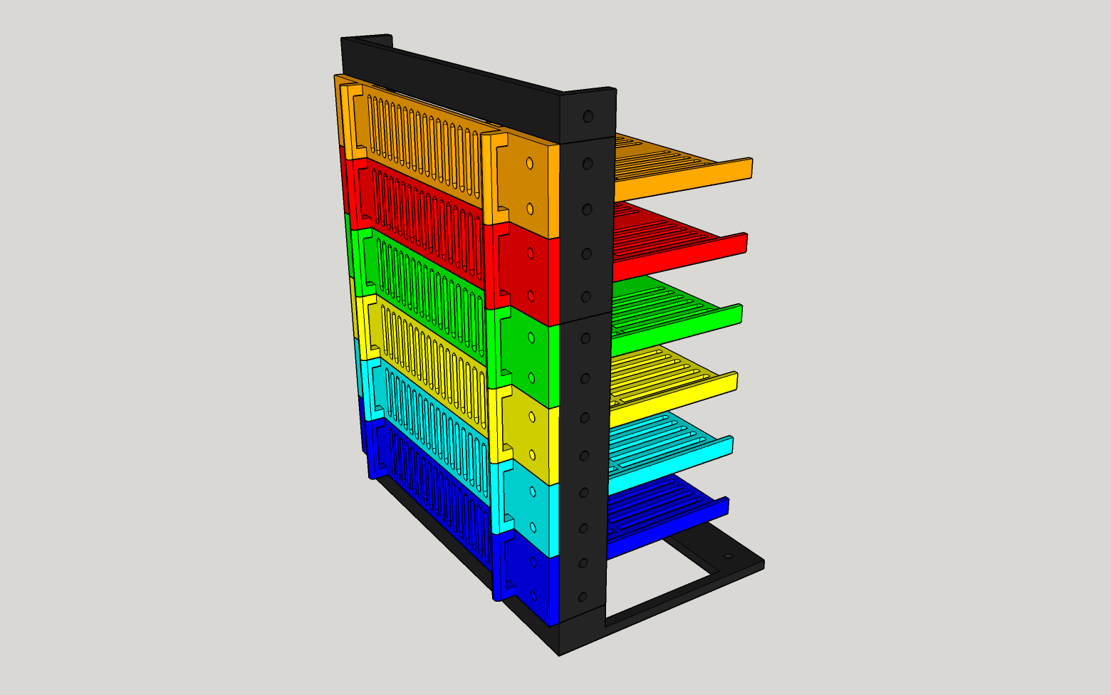6 inch 2 post rack