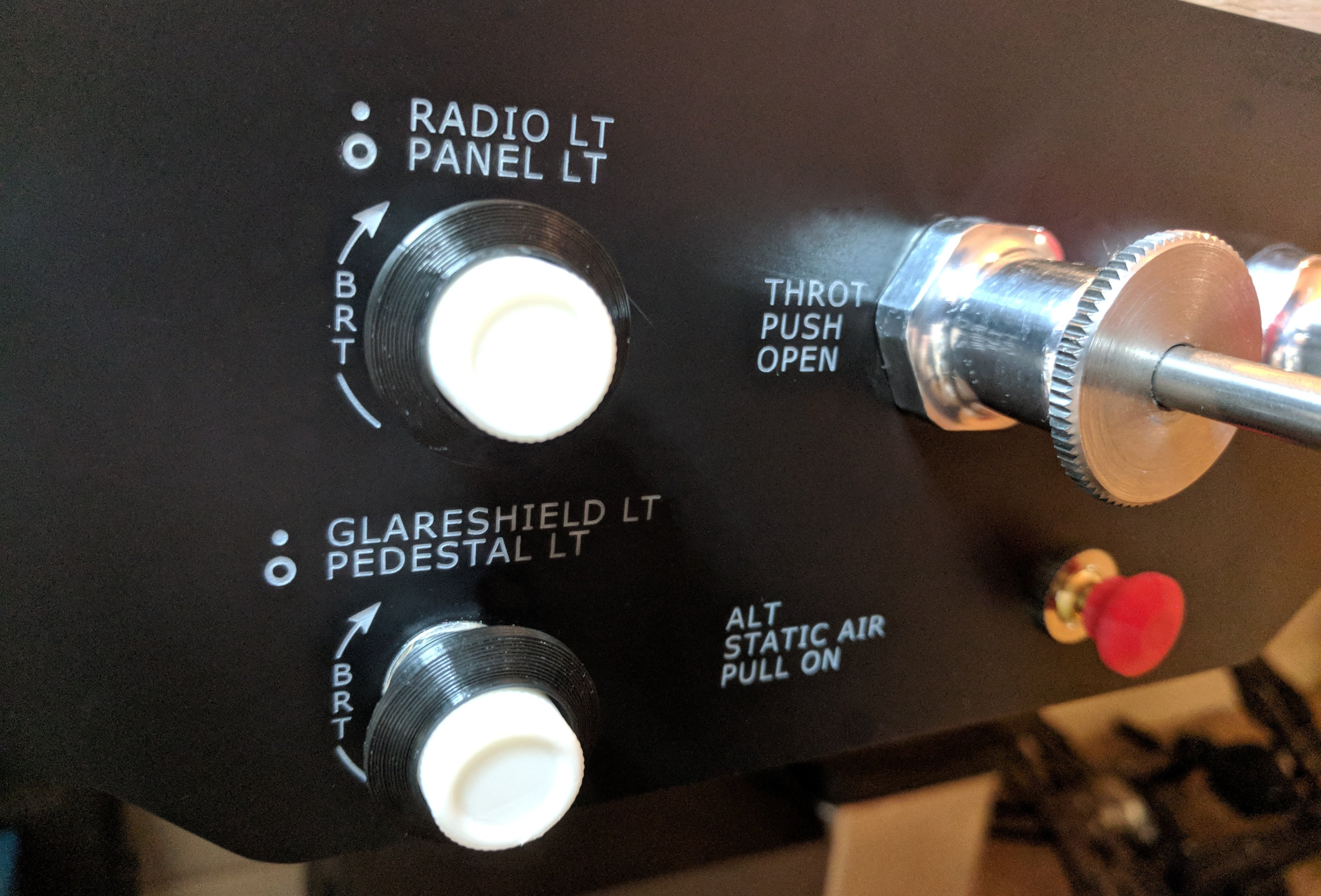 Rheostat Knobs - Cessna 172 Flight Simulator