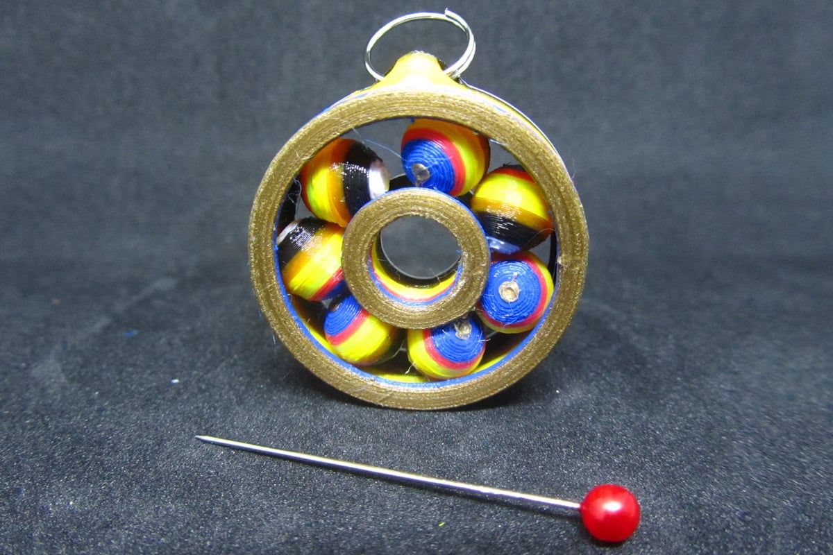 7 Ball Bearing Keychain