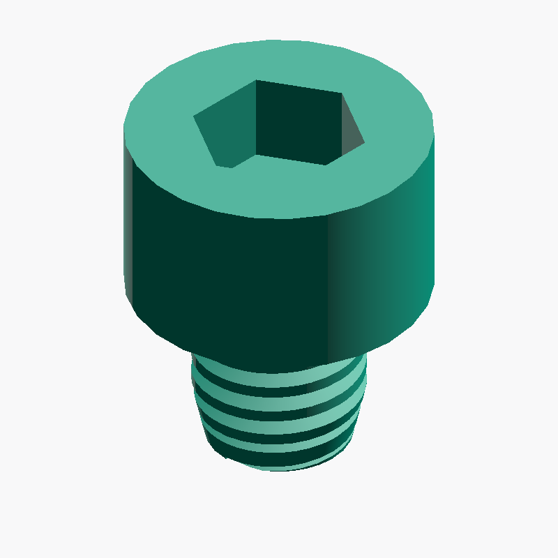 Parametric Socket Head Cap Screw Generator (STEP, Customizable, CNC & 3D Printing)