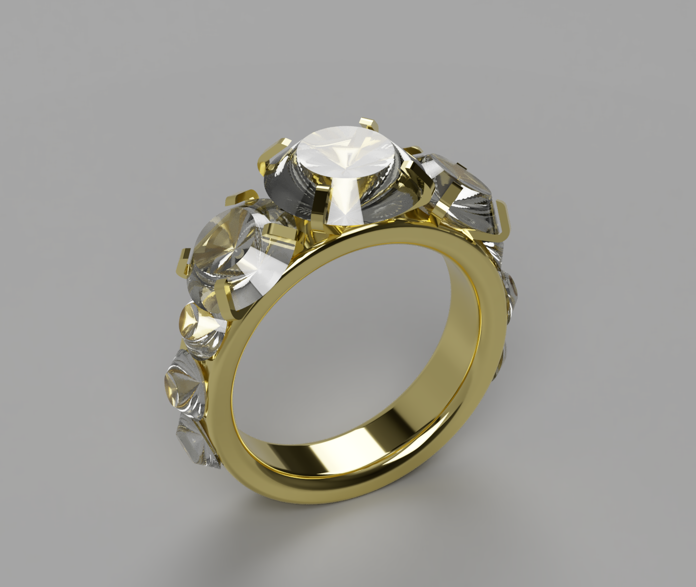 Three Stone Engagement Ring