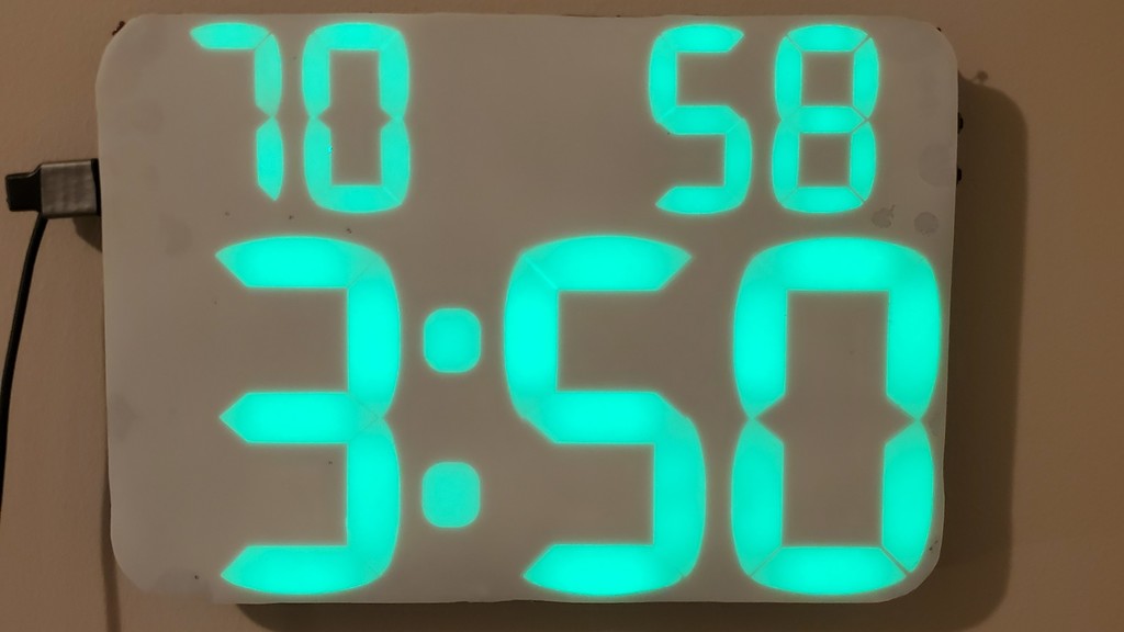 Wall Mounted Clock RGB LED WS2812B esp-32