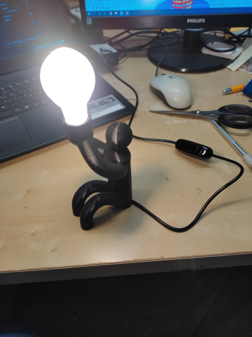 Bright idea stickman lamp
