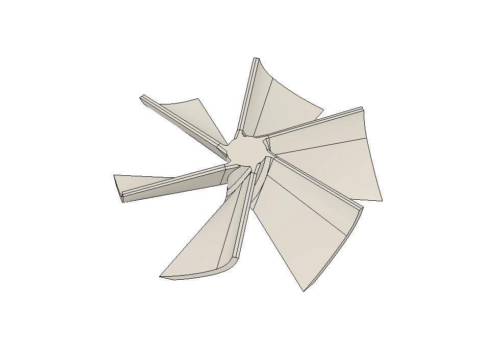  3d printed fan for 5mm shaft