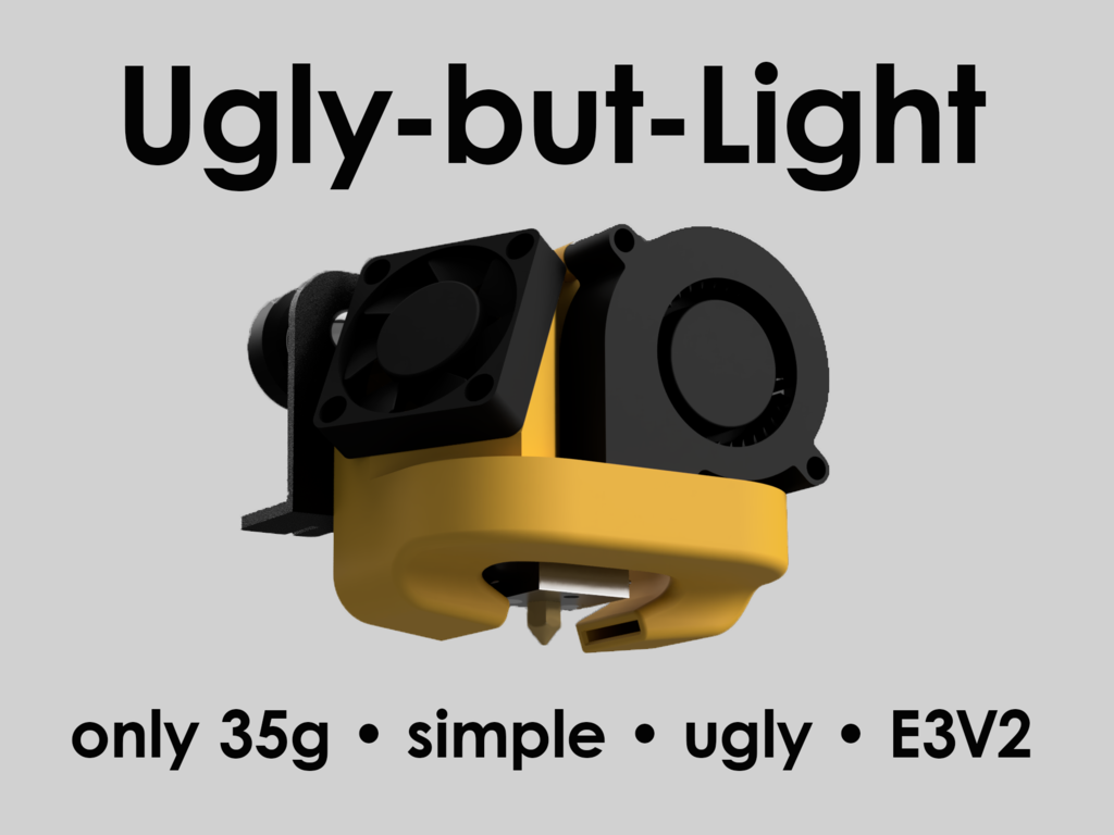 Ugly-but-Light • Fan Duct for Ender 3 V2