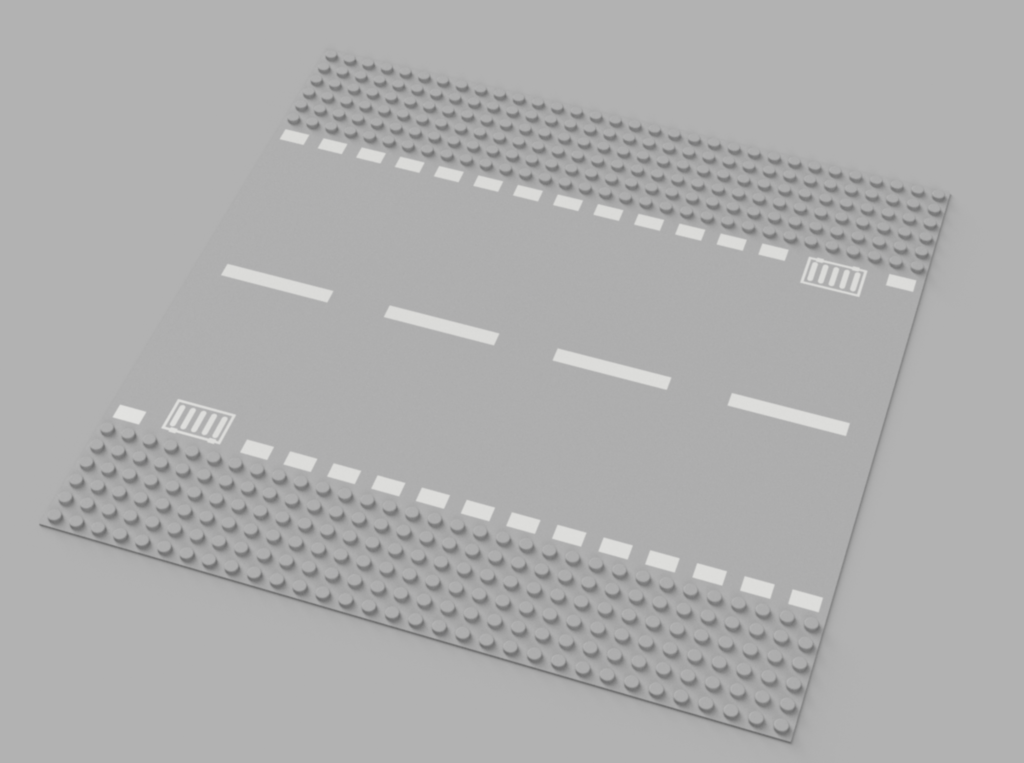 MMU Multimaterial Lego road plate test