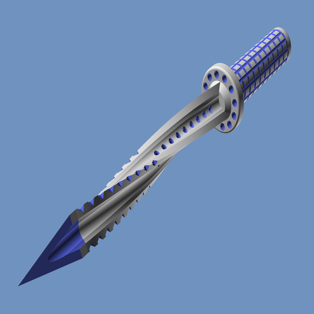 Ekobots - Three Blade Twisted Dagger