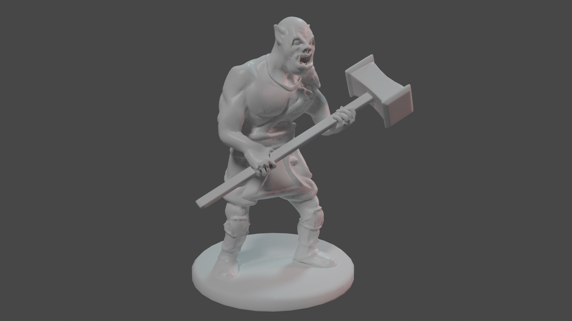 Orc Barbarian with Maul (oldschool pigface)