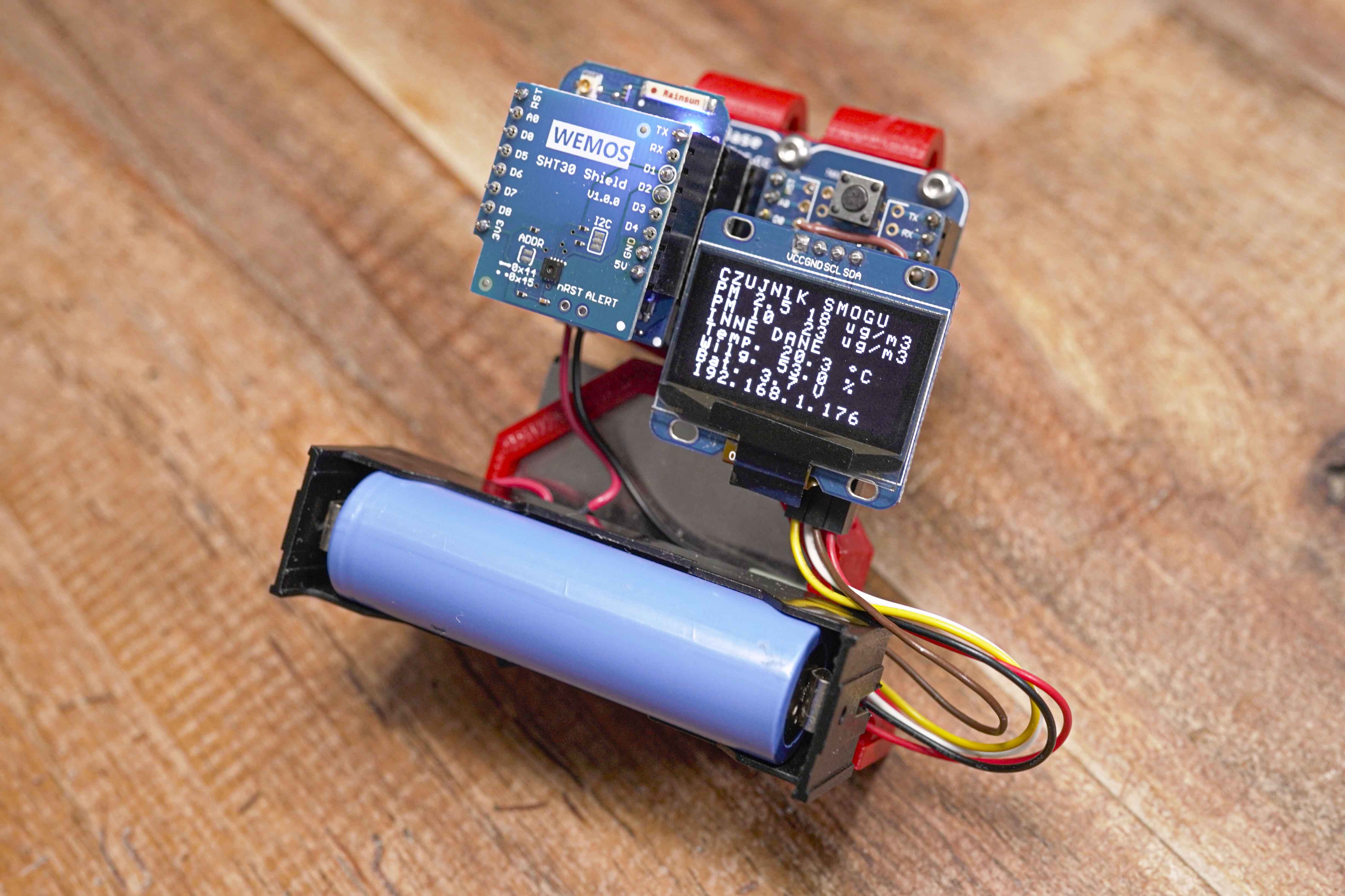 PMS7003 SMOG Sensor frame for Wemos ESP8266