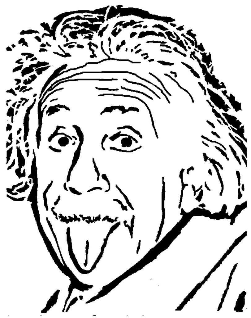 Albert Einstein stencil 4