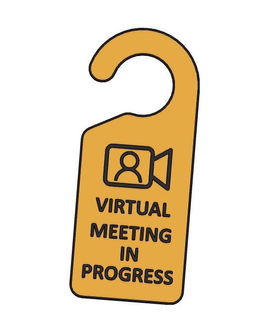 Meeting in Progress Door Handle Tag
