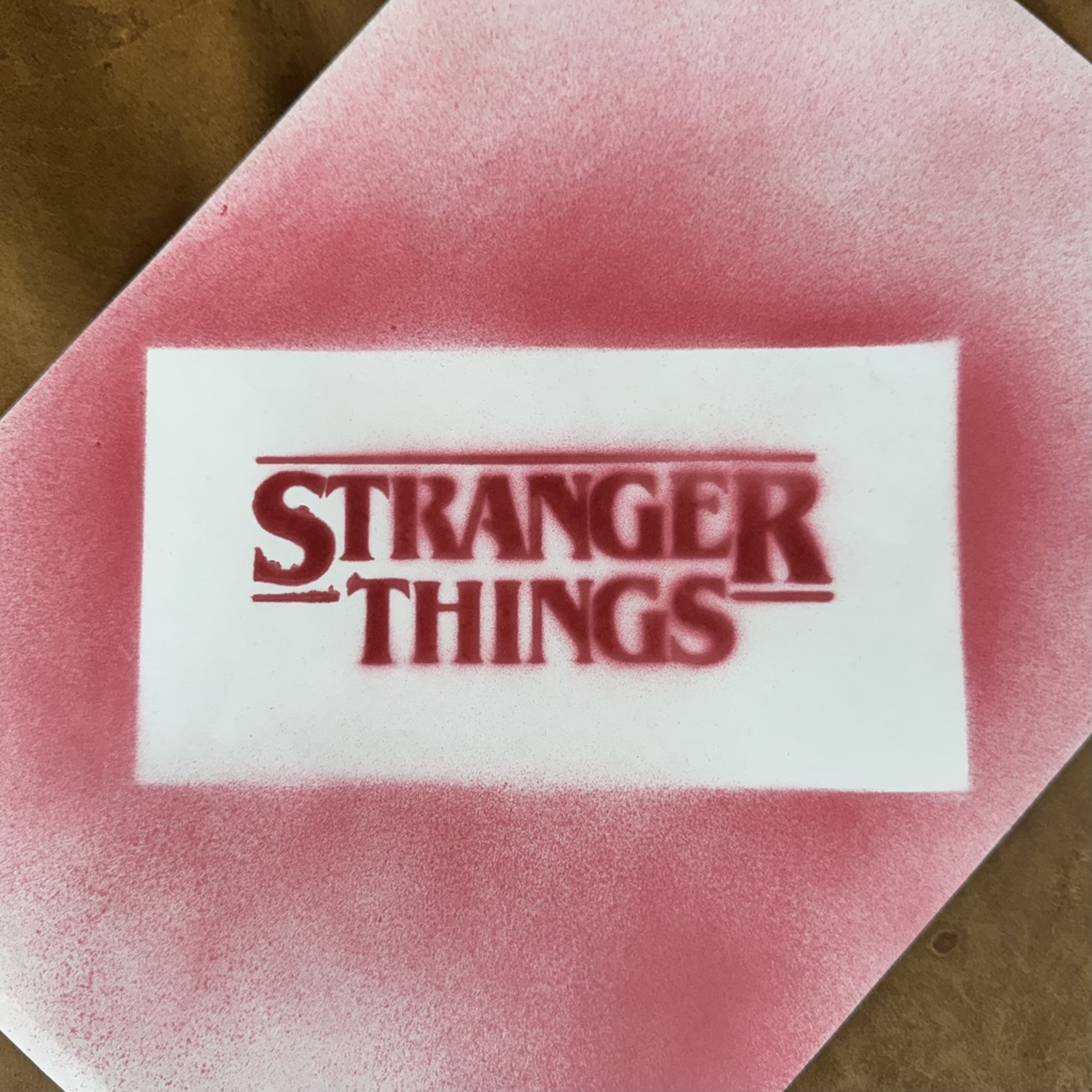 Stranger Things Logo Stencil