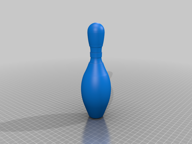 Half Scale Bowling Pin with Neck Indents