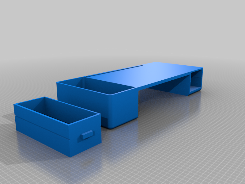 Computer Stand With Planter Box and Drawer