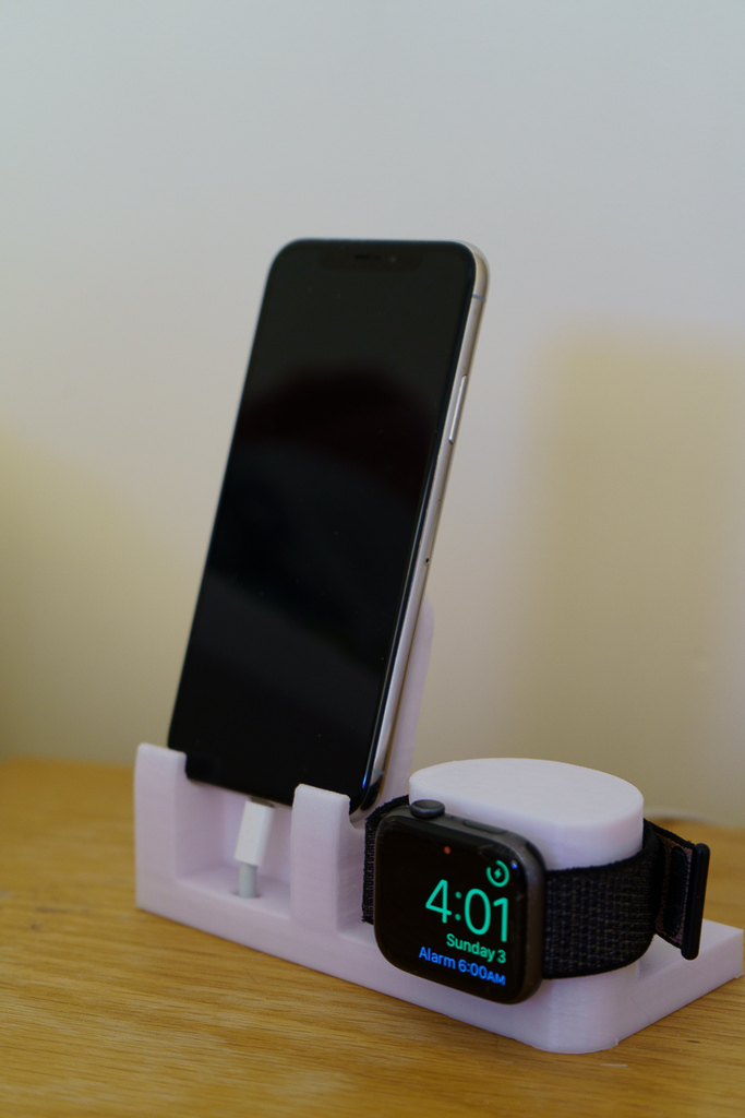 iPhone and Apple Watch charging dock