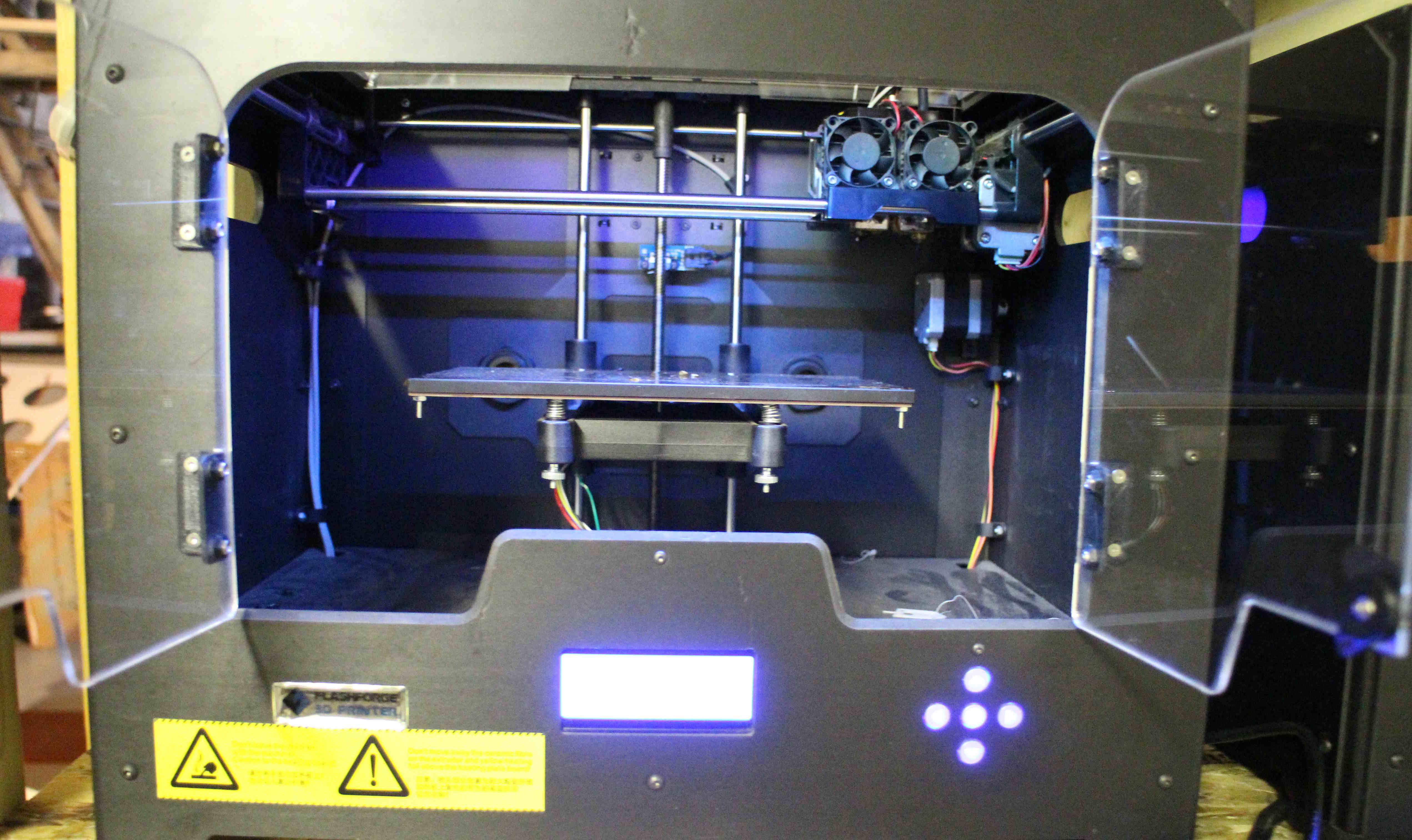 Acrylic Doors for Flashforge Creator X (or similar Replicator2 Clones)