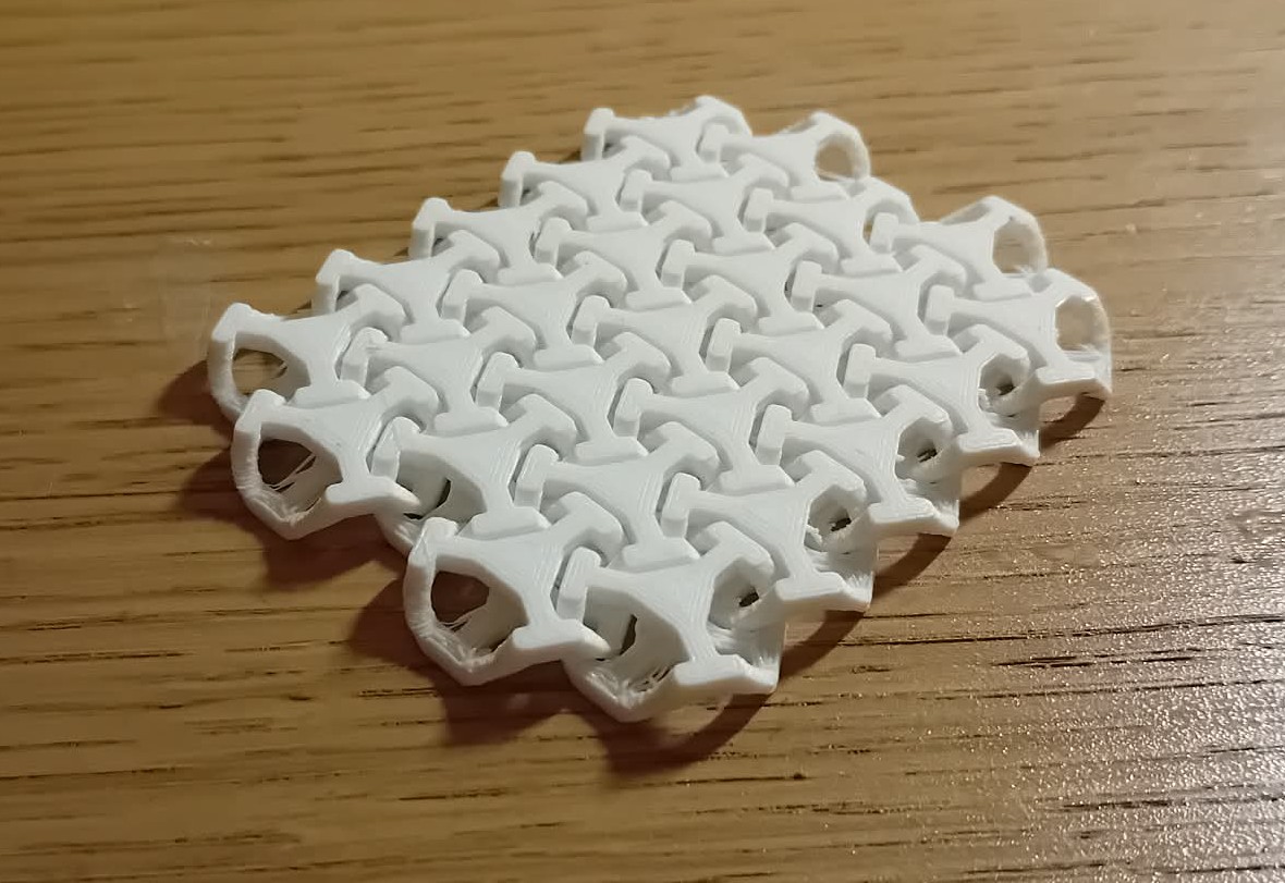 Hexagonal Chain Mail ("3D printed fabric")